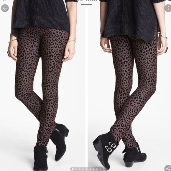 Free People Pants - Free people  Leopard Print Ankle Pants.